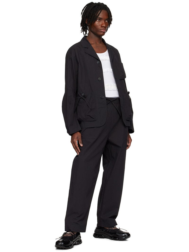 Simone Rocha Black Bow Detail Workwear Blazer outlook