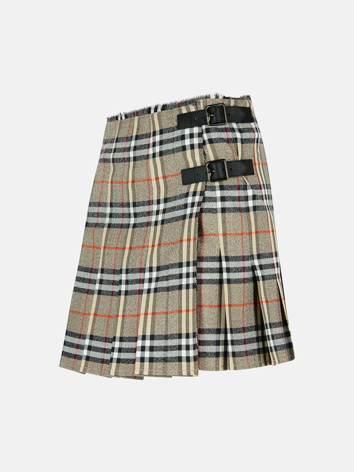 GREY WOOL MINI KILT - 2