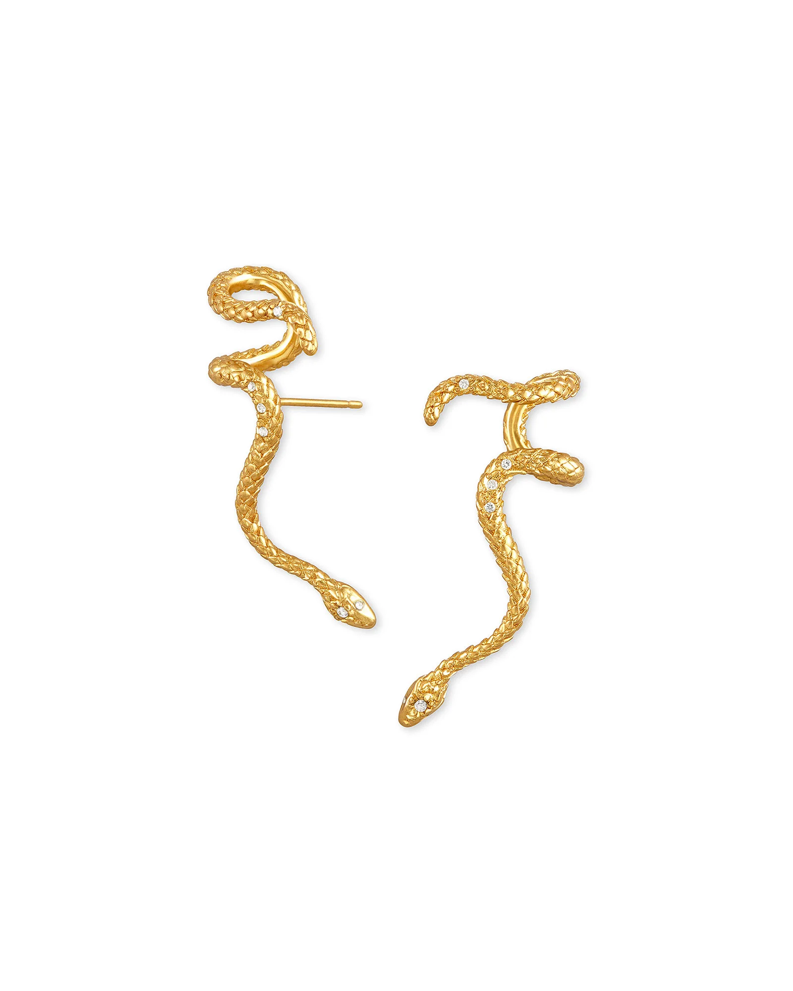 Phoenix Ear Climber Earrings in Vintage Gold - 1