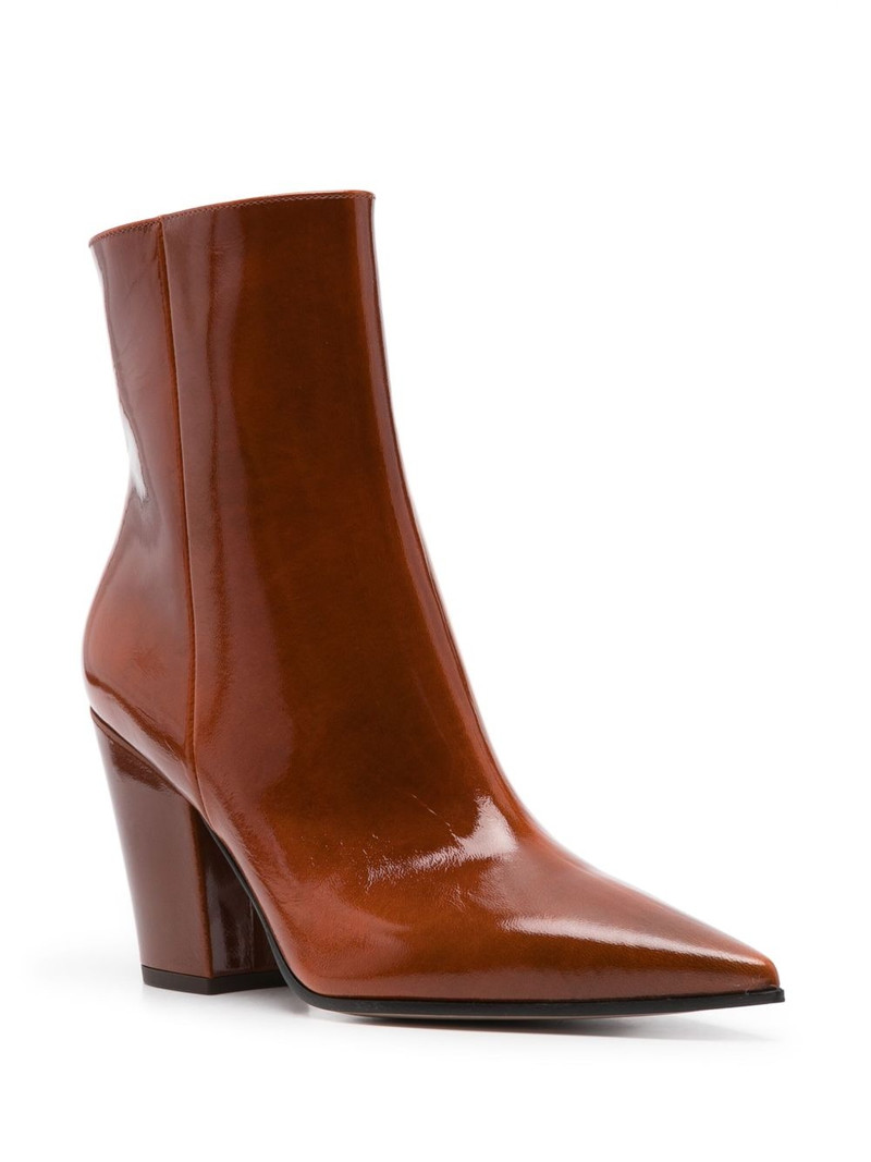 Gianvito Rossi 90mm patent ankle boots outlook
