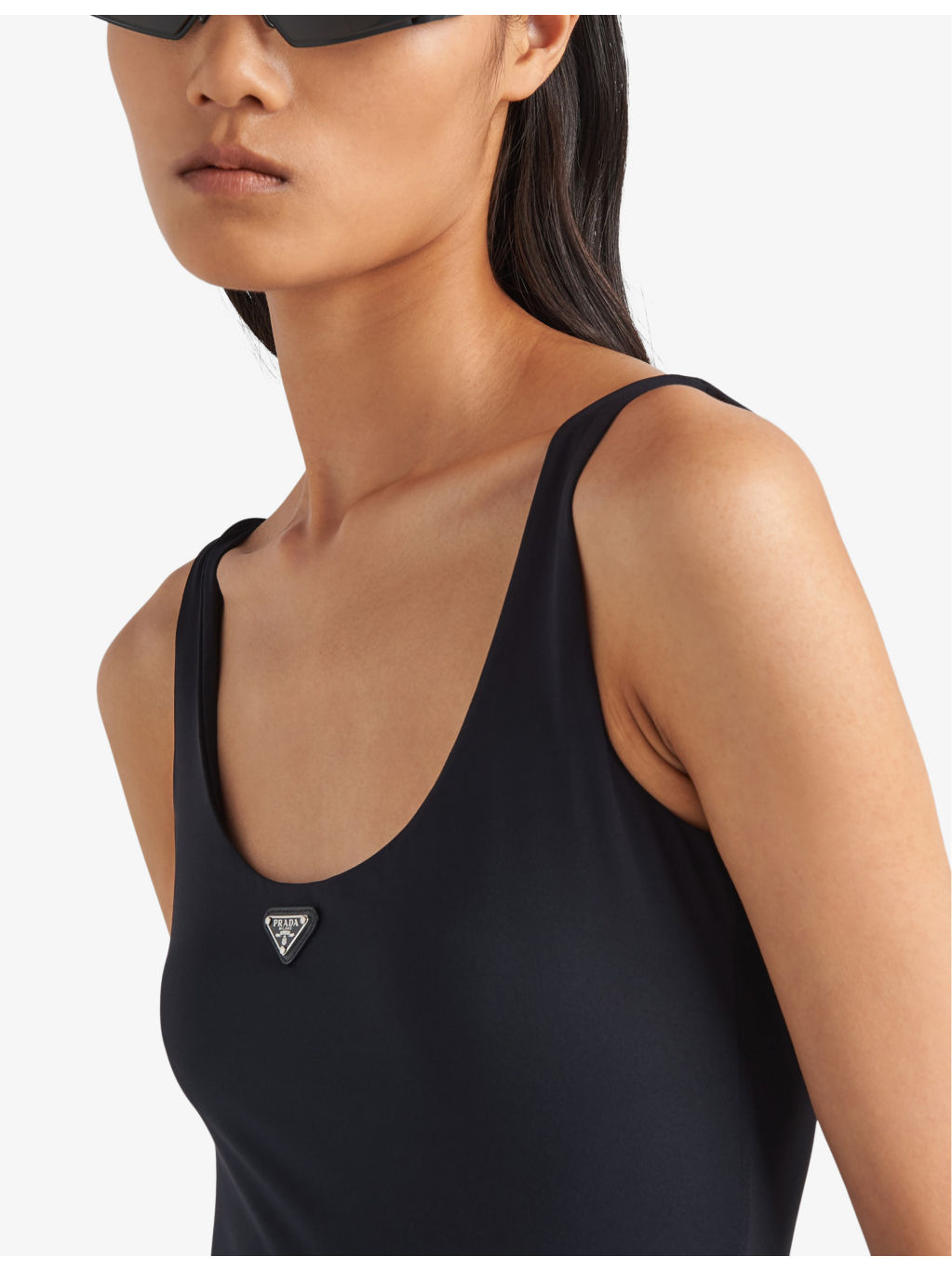 Brand-plaque fitted stretch recycled-nylon body - 5