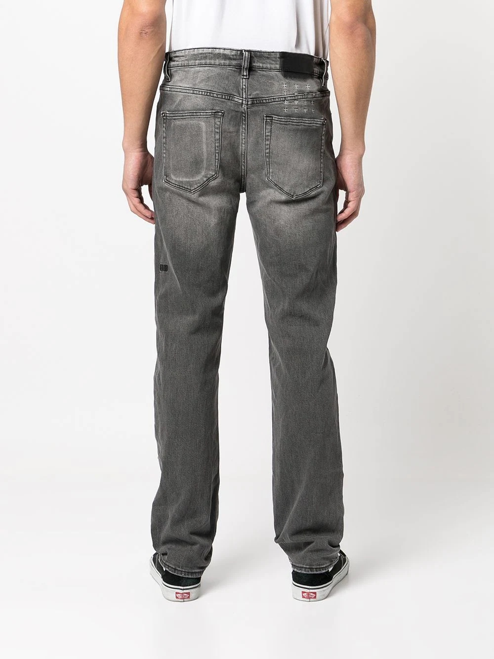 slim-fit faded jeans - 4