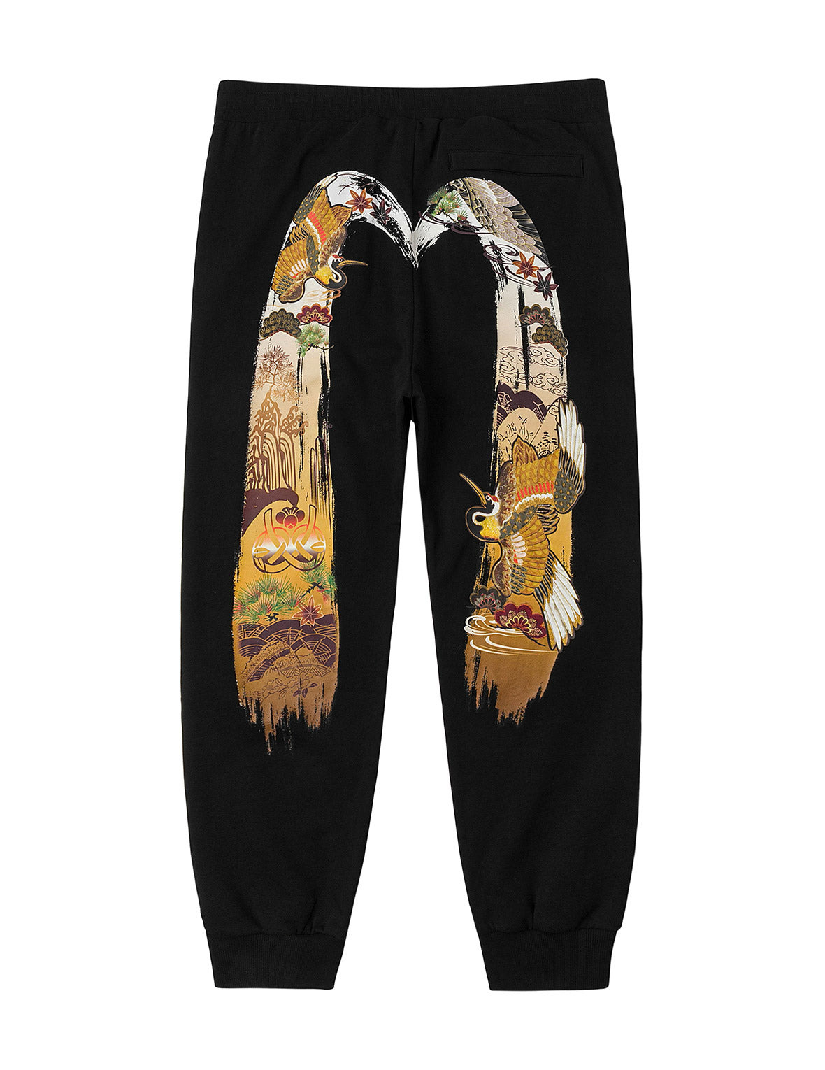 Logo Embroidery and Grateful Crane Daicock Print Regular Fit Sweatpants - 14