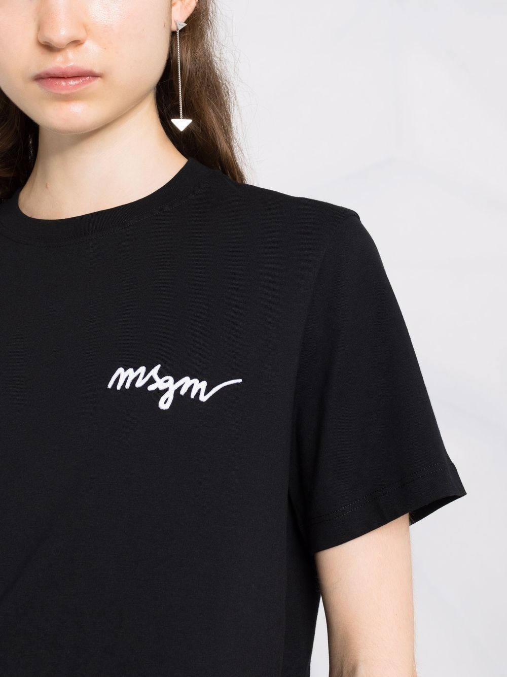 chest-logo crewneck T-shirt - 5