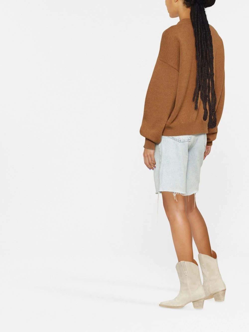 crochet-embellished jumper - 4