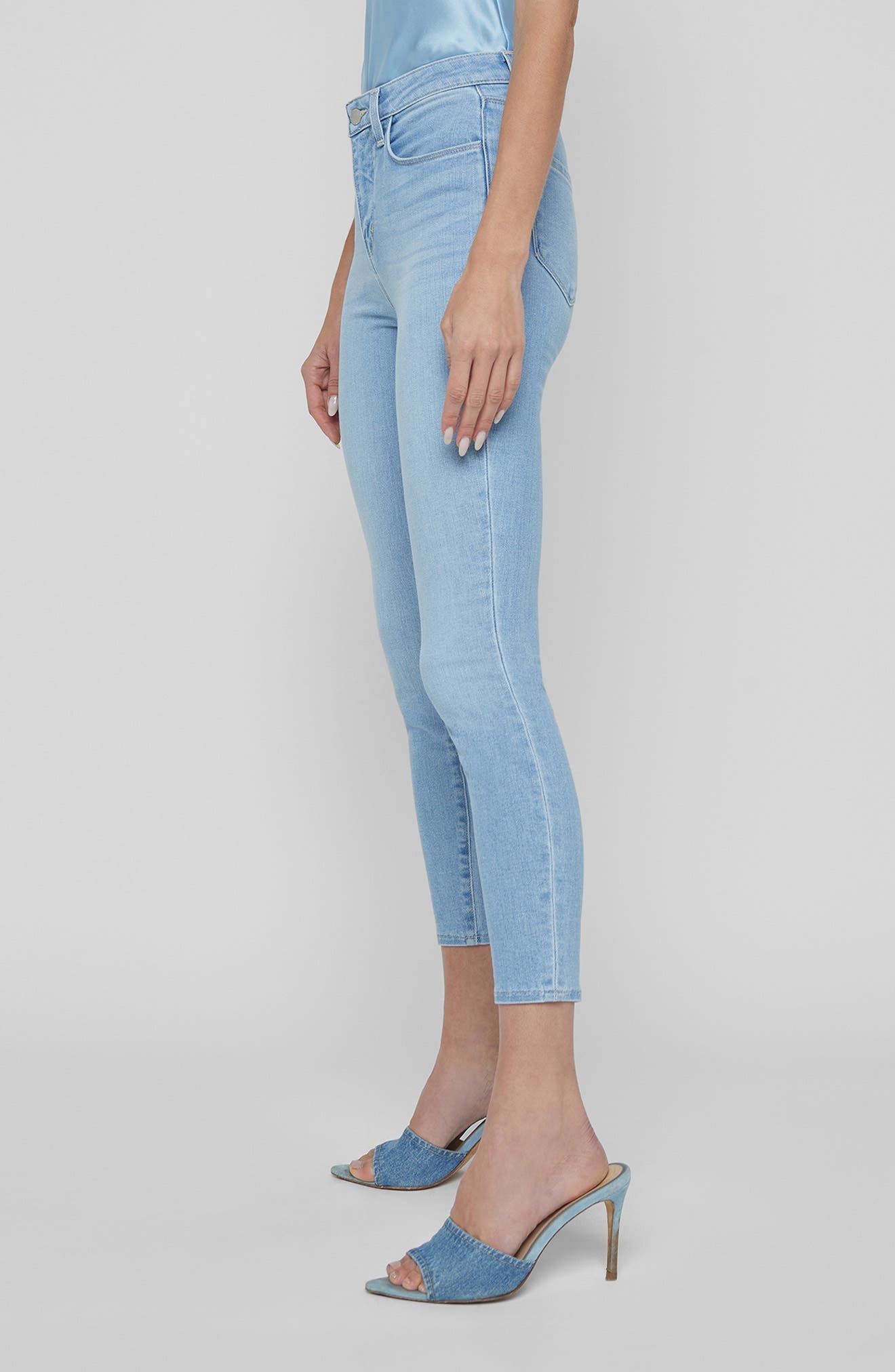 L'AGENCE Margot High Waist Crop Skinny Jeans in Cruz at Nordstrom - 3
