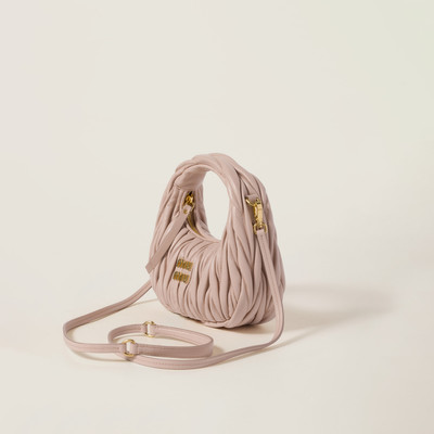 Miu Miu Wander matelassé nappa leather hobo mini-bag outlook