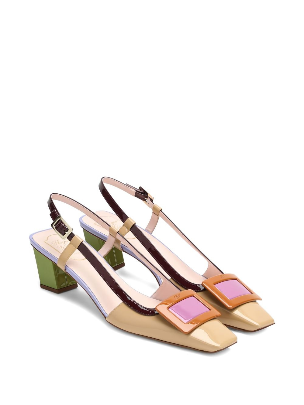 45mm Belle Vivier slingback block-heel pumps - 2
