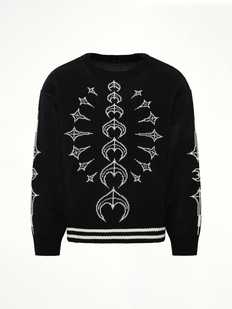 Thug Club TC Bone Knit Sweater in Black/White outlook