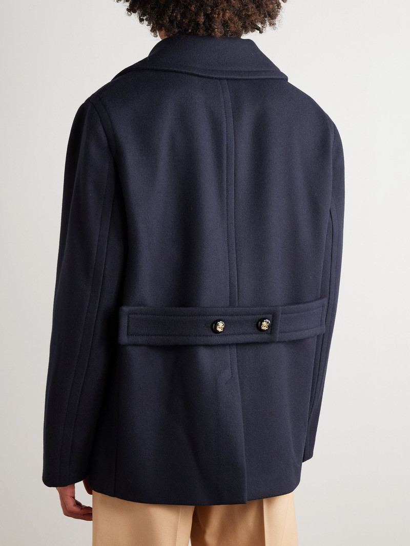 Double-Breasted Wool Peacoat Navy 3
