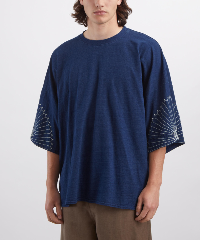 Kapital Indigo Jersey Furokshiki Huge T-Shirt outlook