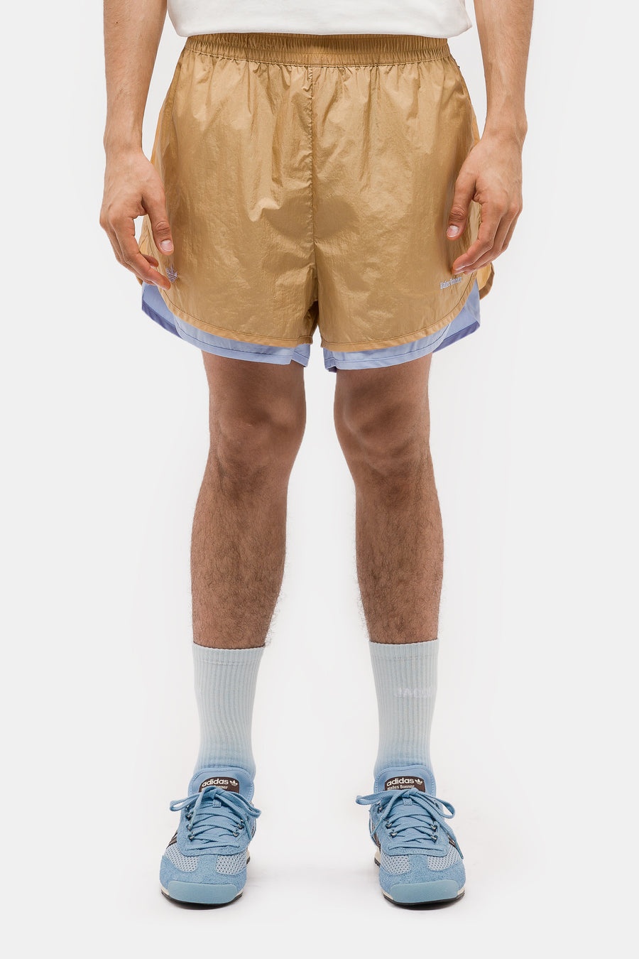 Wales Bonner Nylon Layered Shorts in Beige - 1