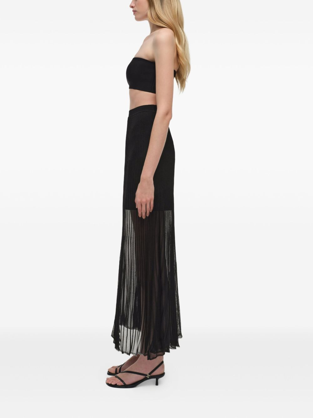 Gennie pleated-knit maxi skirt - 3