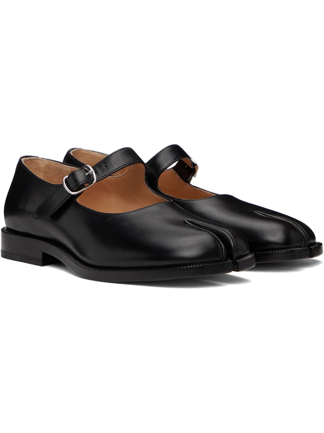 Black Tabi Mary Jane Loafers - 4
