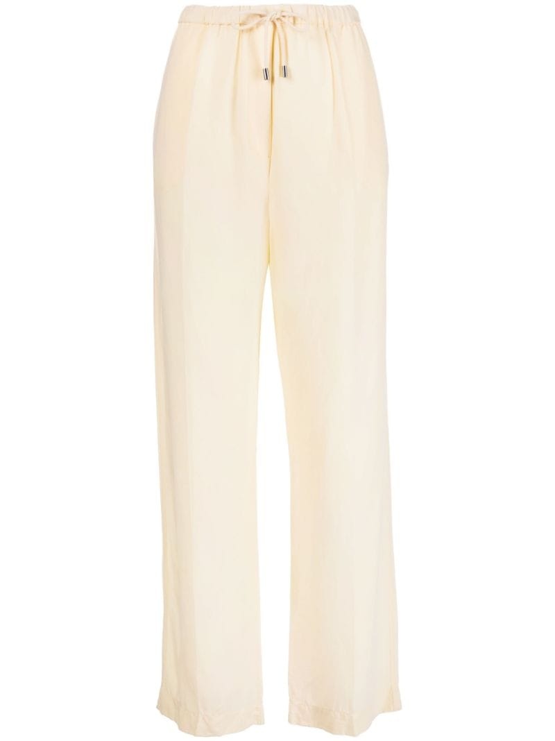 straight-leg drawstring trousers - 1