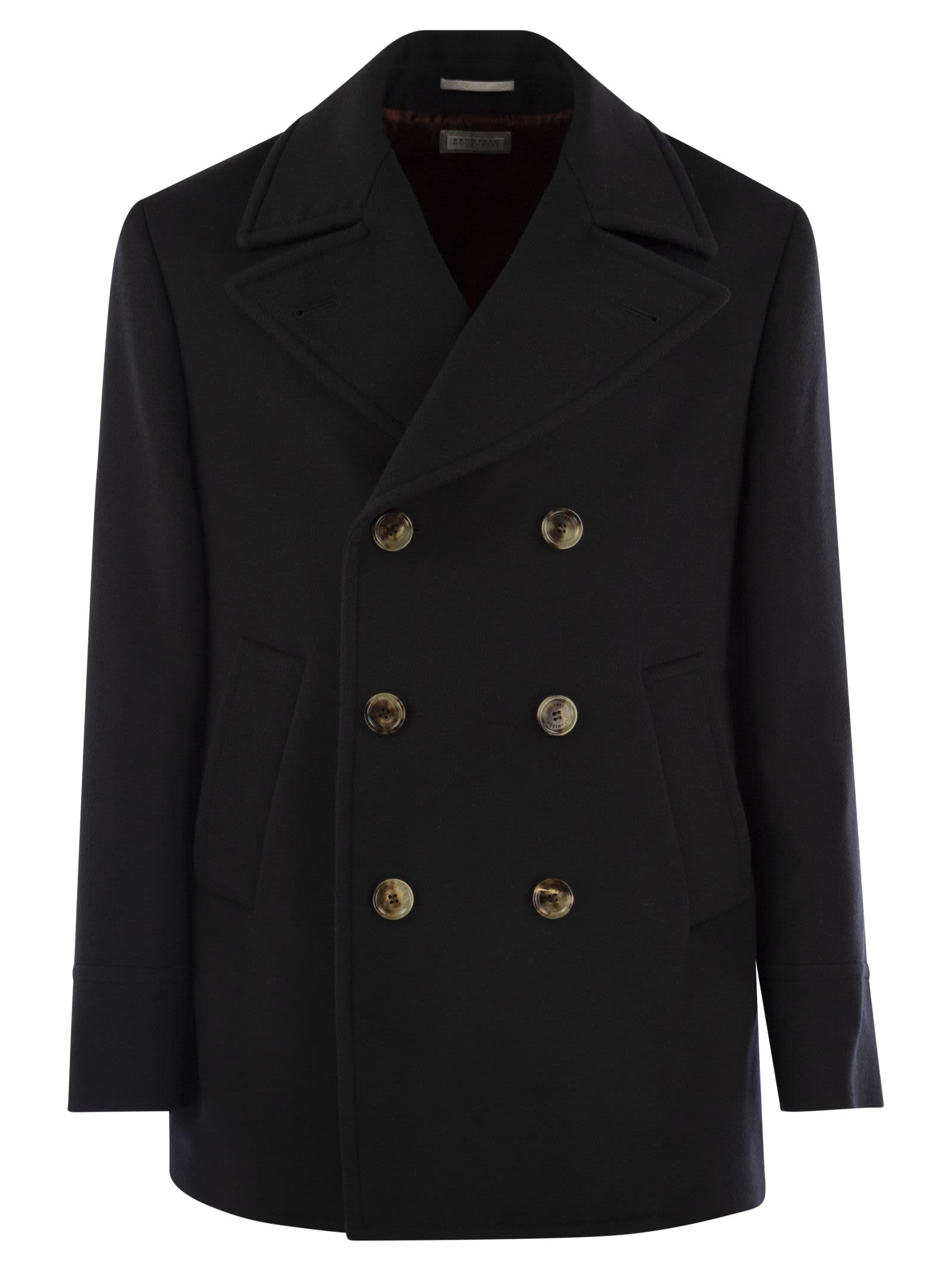 Brunello Cucinelli Men Double Wool Beaver Caban - 1