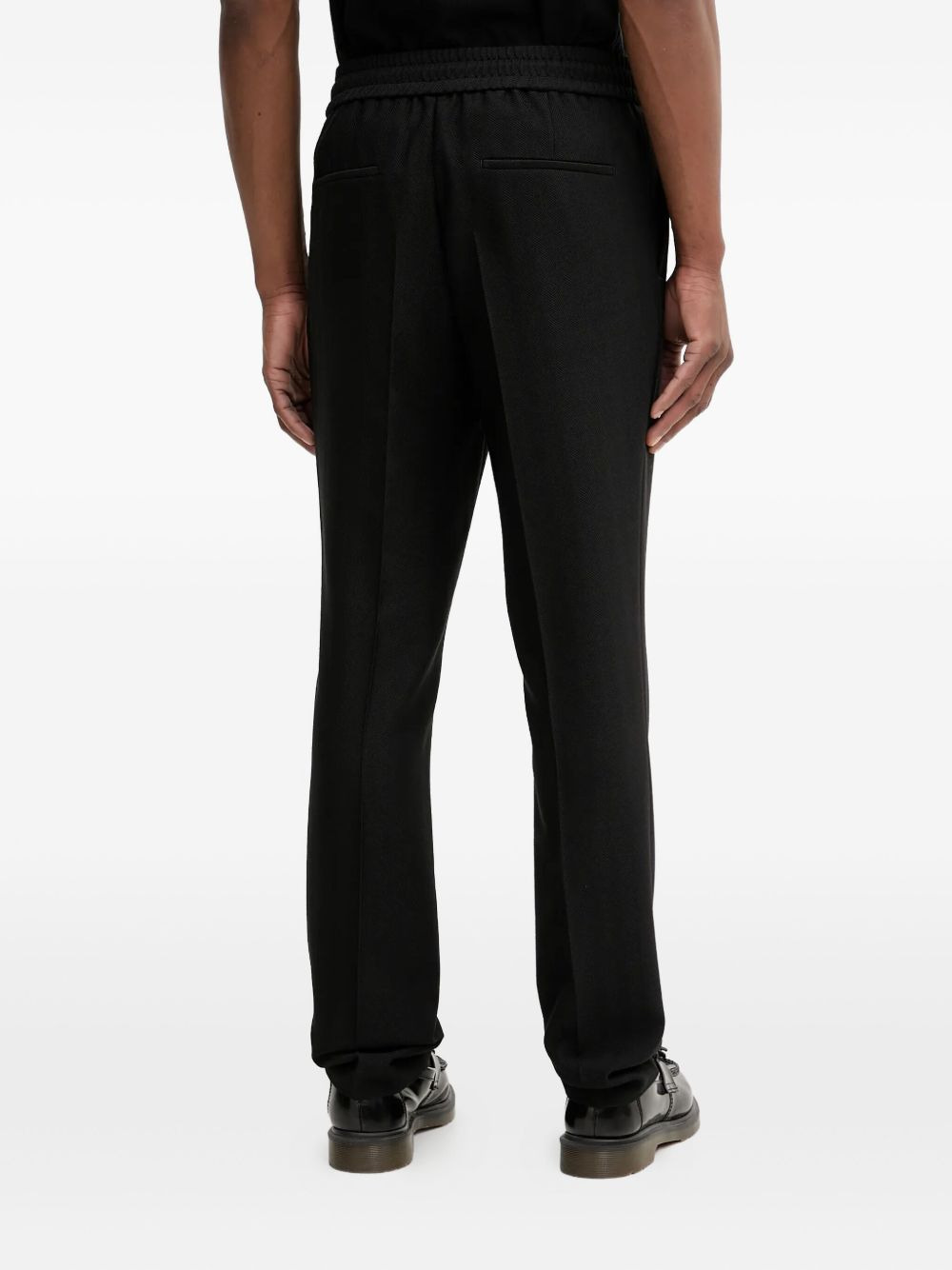 herringbone drawstring trousers - 3