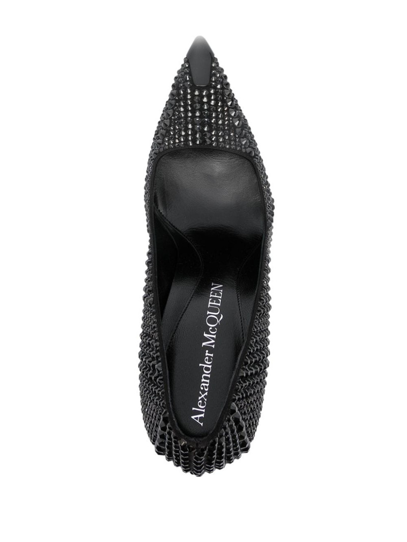 Punk 90mm rhinestone-embellished pumps 4