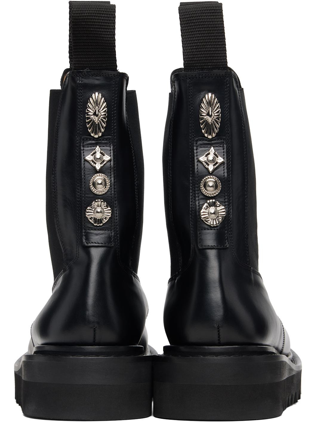SSENSE Exclusive Black Hard Leather Chelsea Boots - 2