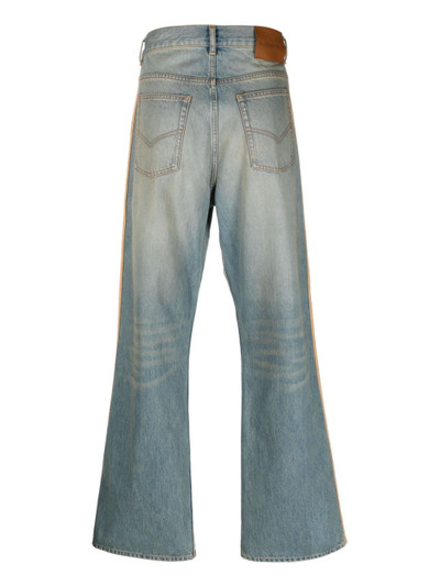 BLUEMARBLE velvet-panelling mid-rise bootcut jeans outlook