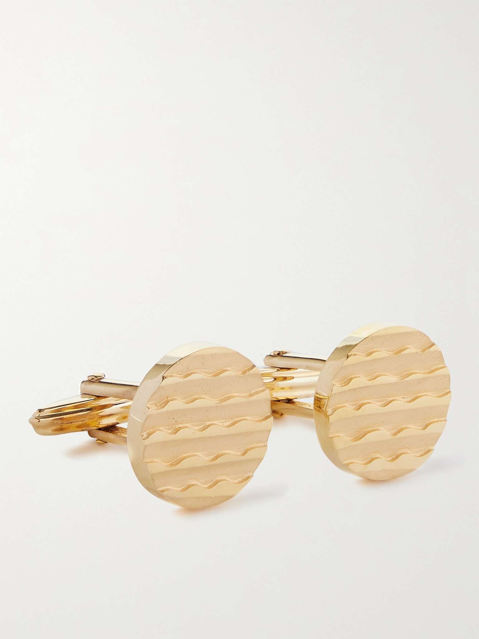 Textured Gold-Plated Cufflinks - 1