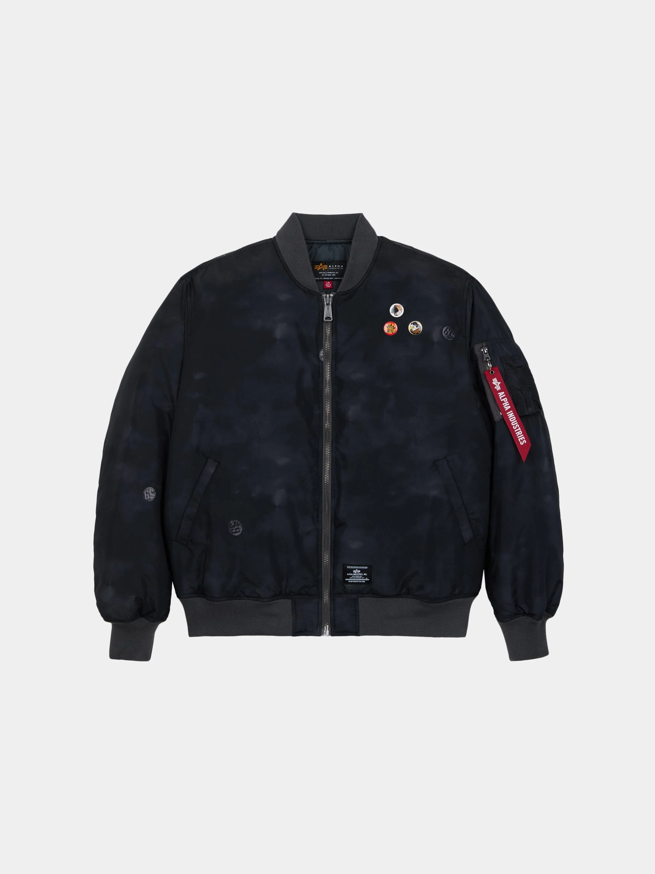 MA-1 OXFORD VINTAGE PRINT BOMBER JACKET - 1