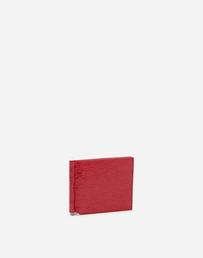 Dolce & Gabbana Crocodile skin bifold wallet with money clip outlook