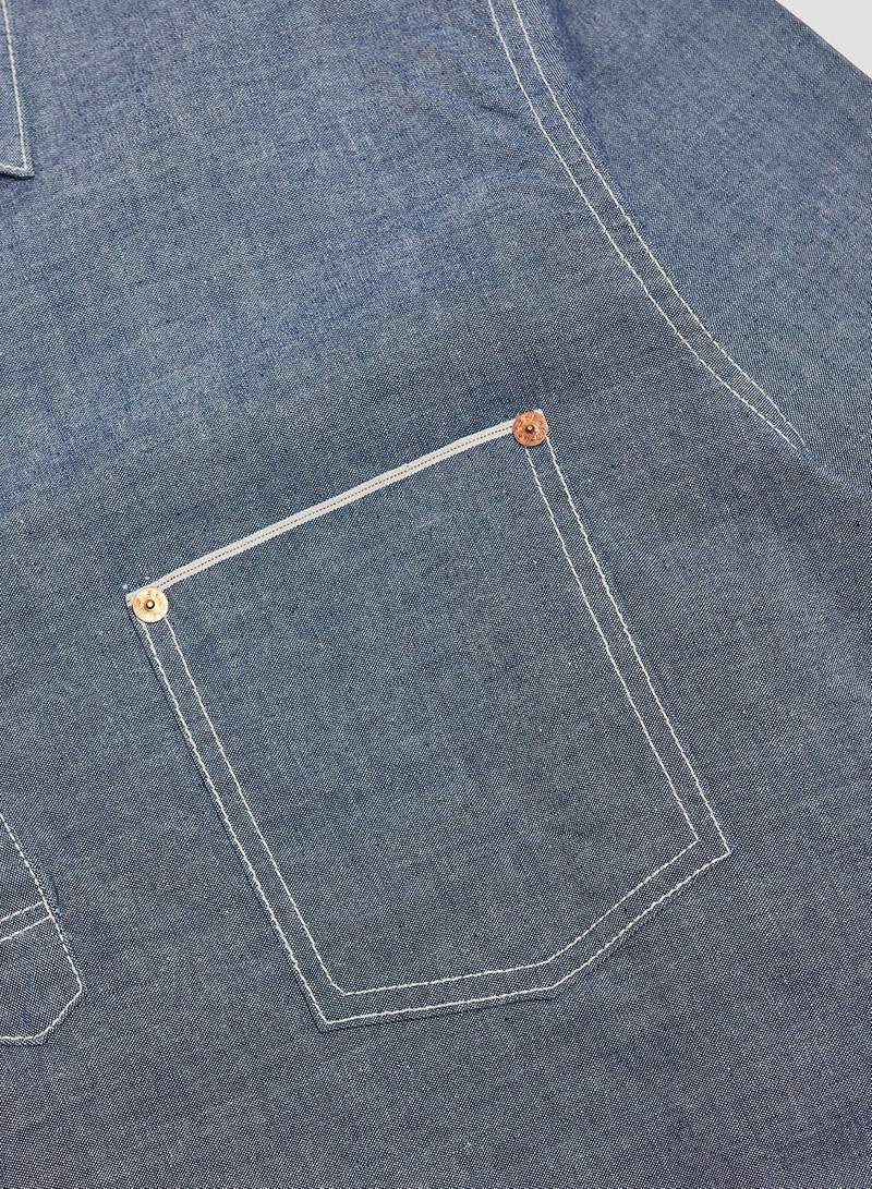 FOB Factory Chambray Pullover Shirt 4