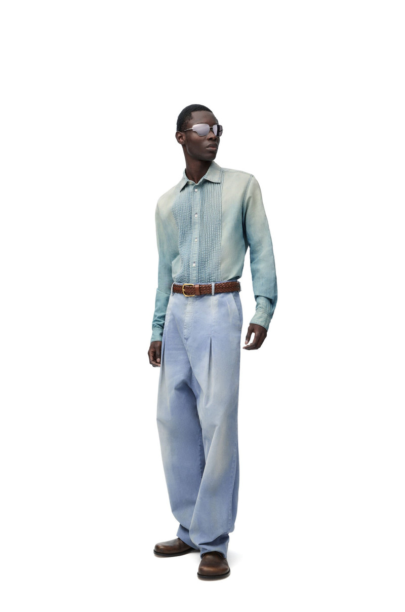 Loewe Pleated shirt in cotton and linen outlook