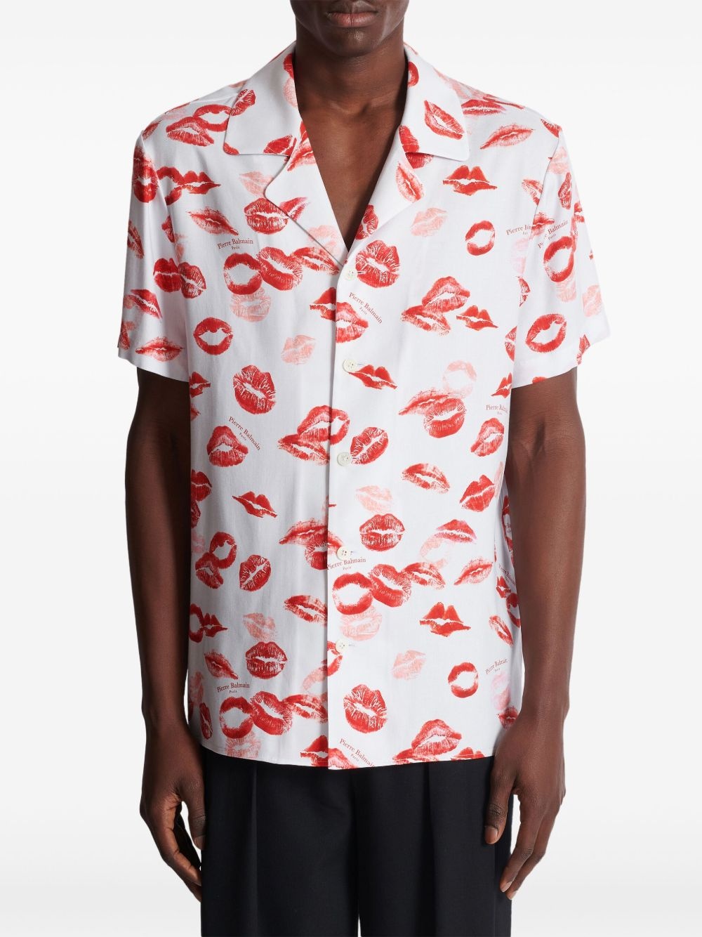 kiss-print pyjama shirt - 5