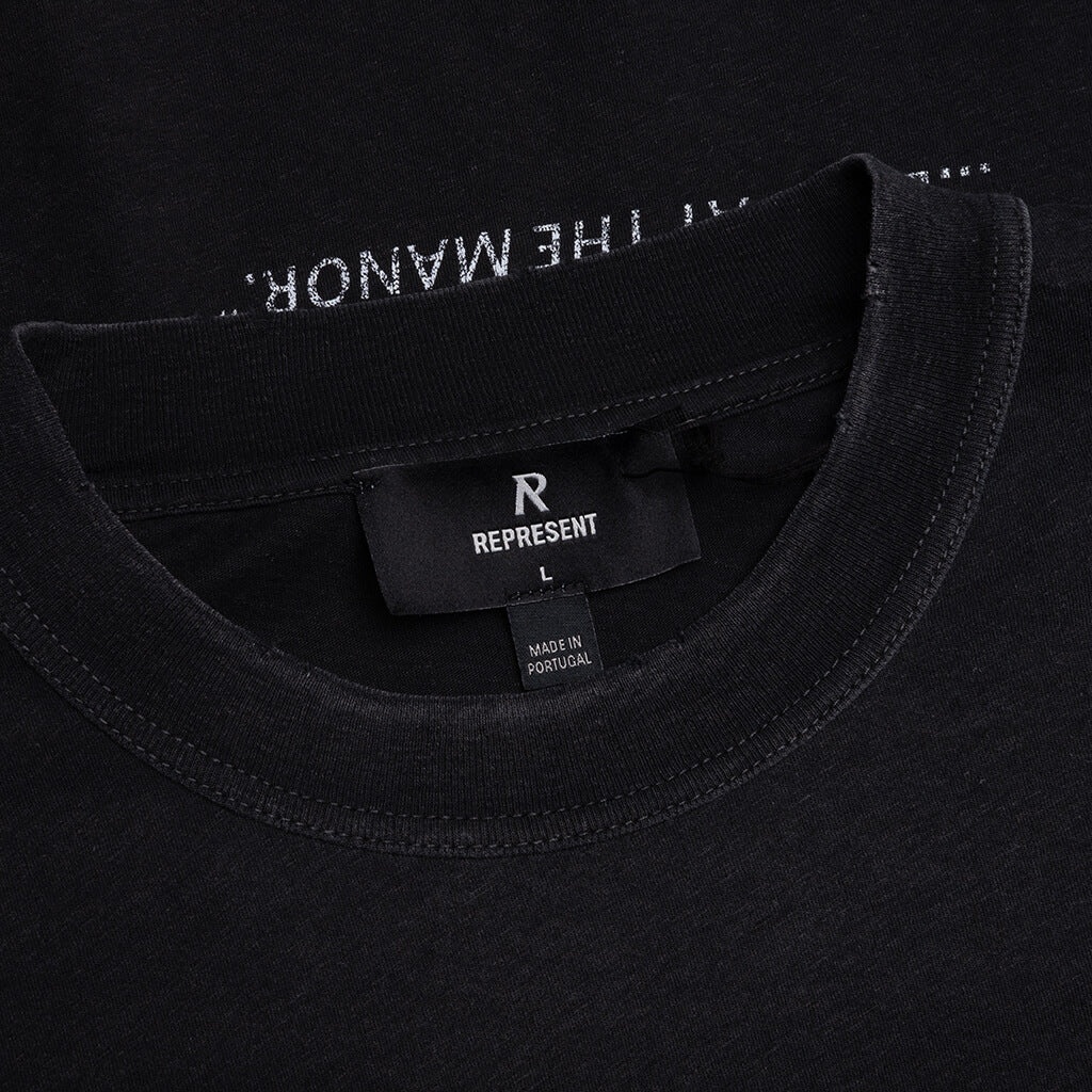 REVERE MANOR T-SHIRT - STAINED BLACK - 3
