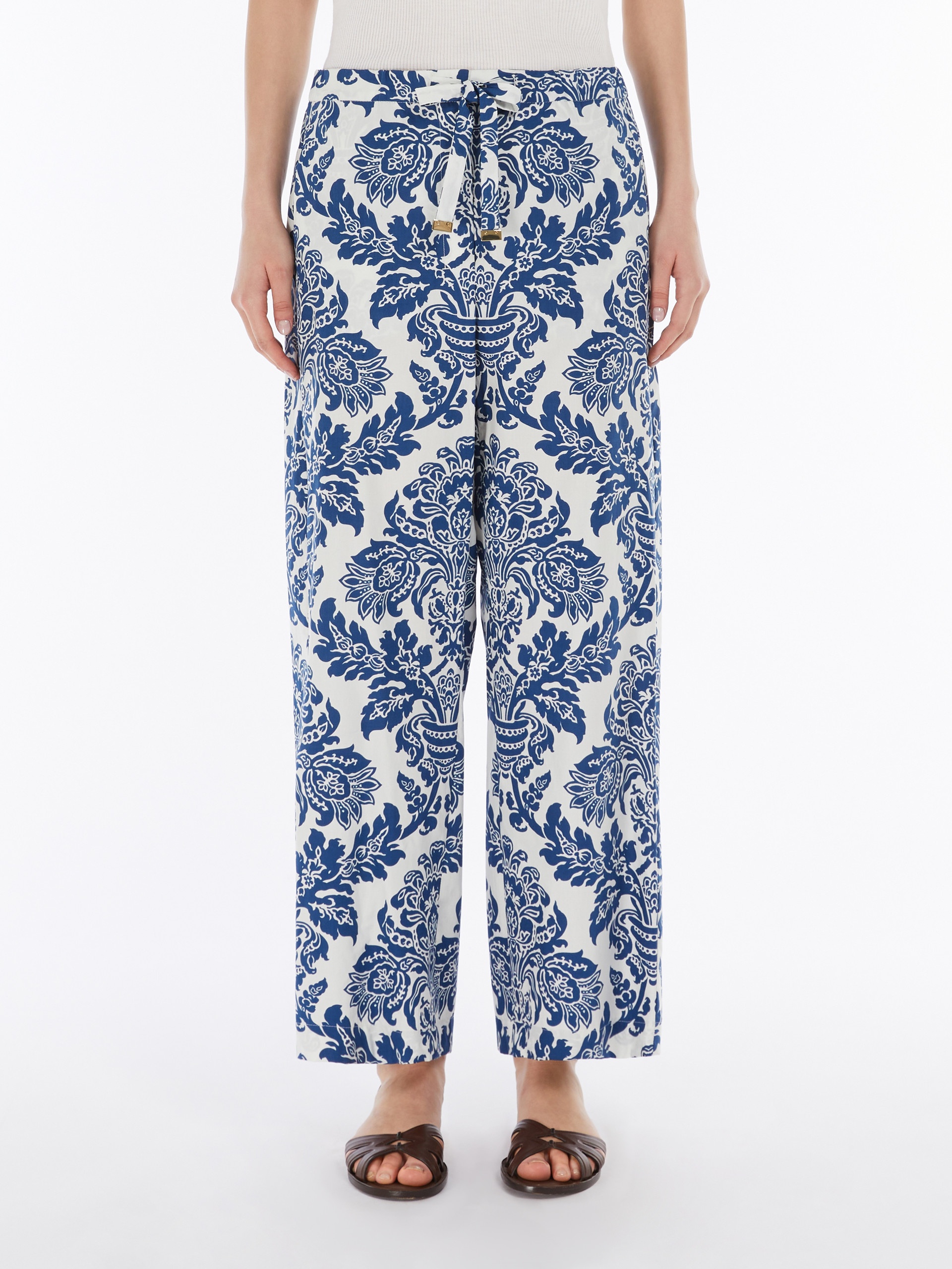 MERANO Printed poplin joggers - 3