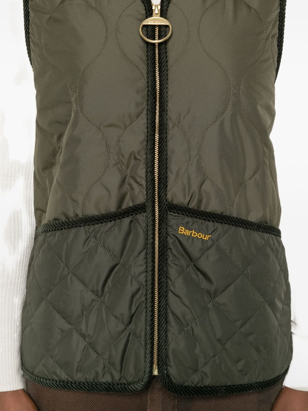 quilted zip-front gilet - 5