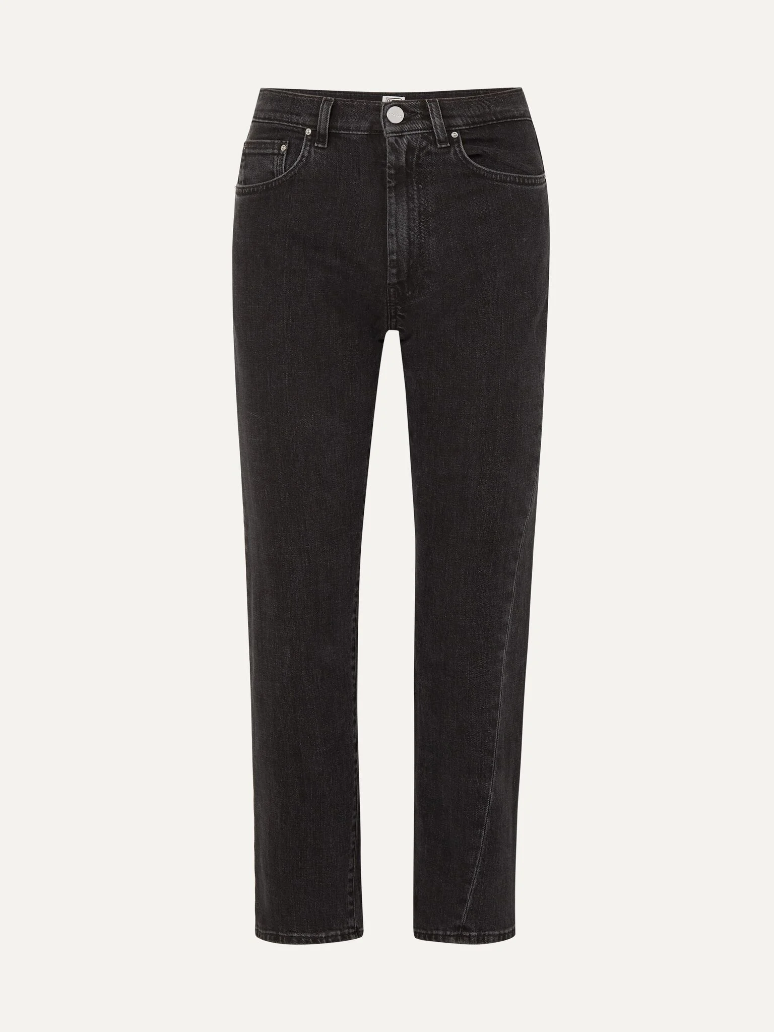 Twisted Seam high-rise straight-leg jeans Black - 1