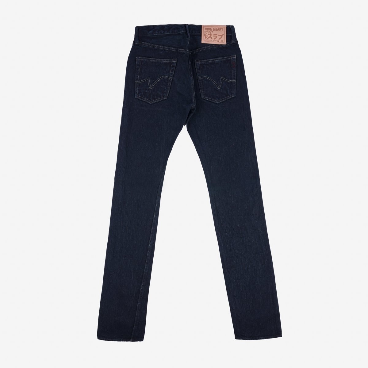 IH-777S-SLBod 16oz Slubby Selvedge Denim Slim Tapered Cut Jeans - Indigo Overdyed Black - 5