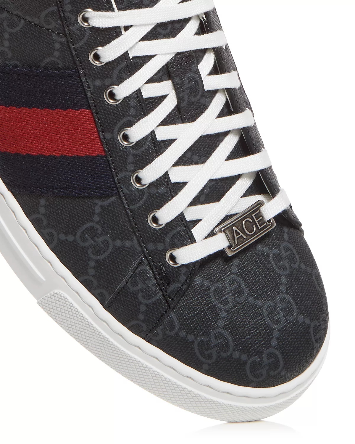 Men's Gucci Ace Canvas and Leather Sneakers - 5
