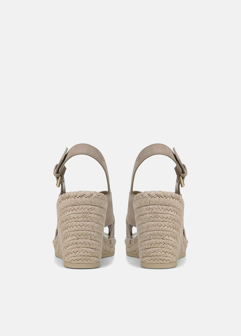 Vince Georgia Suede Espadrille Wedge Sandals outlook