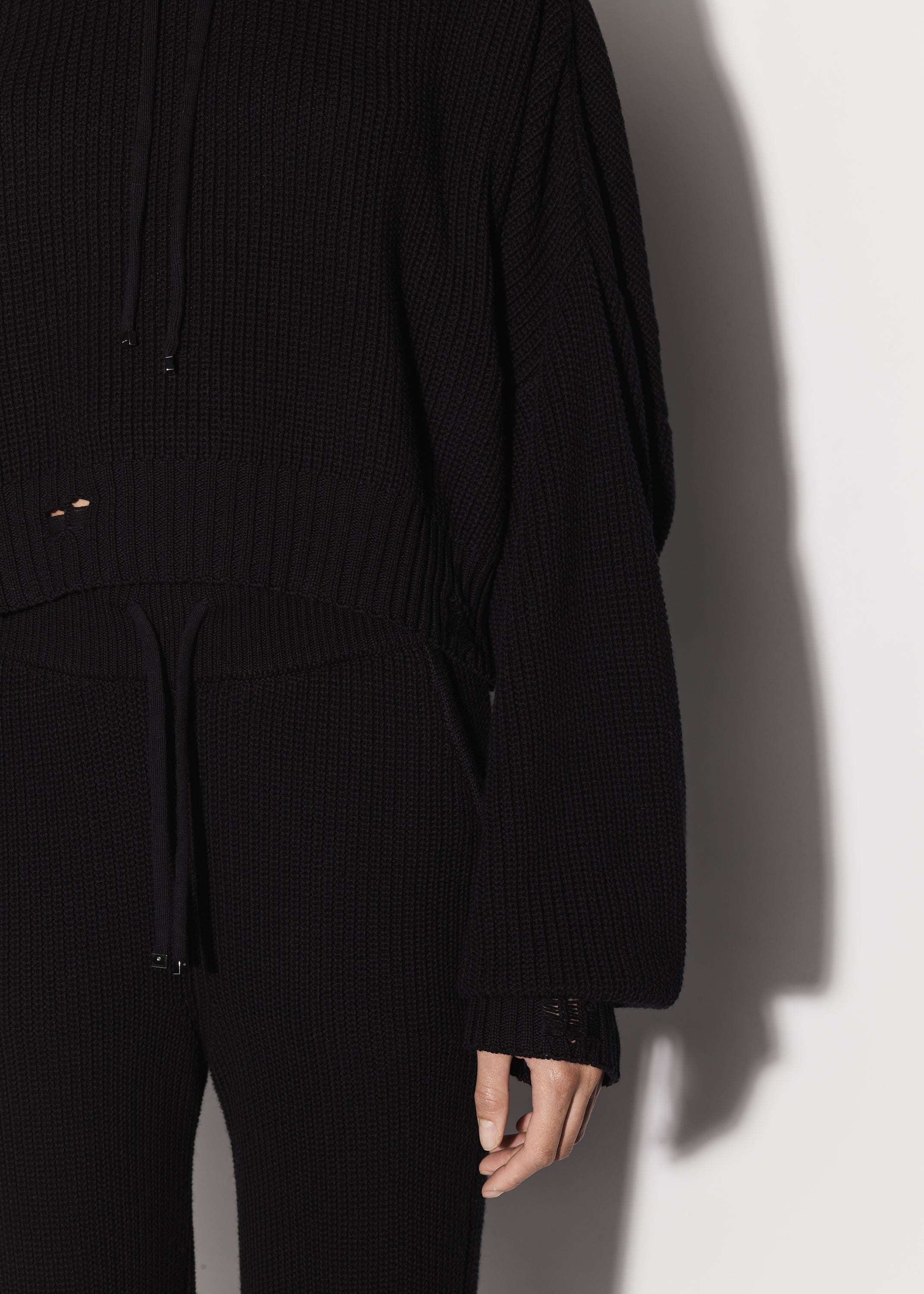 OVERSIZED RIB HOODIE - 6