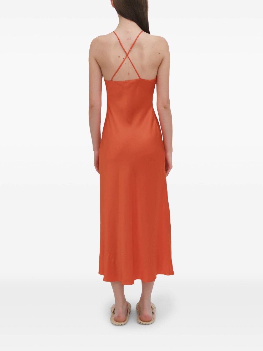 crew-neck slip dress - 6