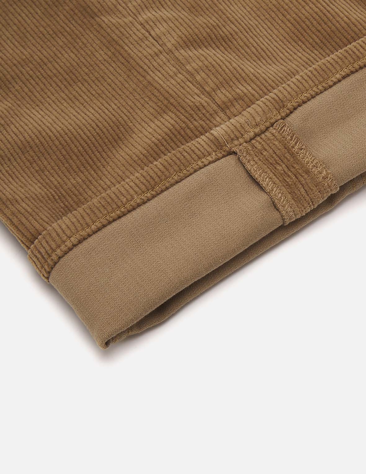 LOGO EMBROIDERED DROP-CROTCH CORDUROY PANTS - 10