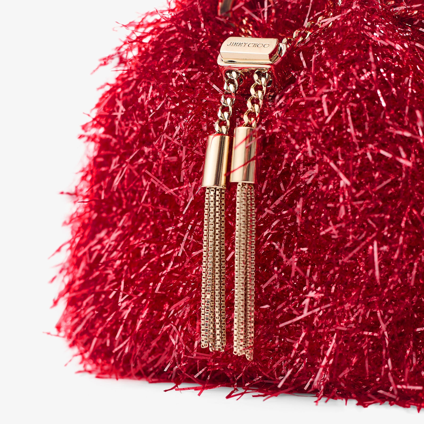Micro Bon Bon
Ruby Red Tinsel Mini Bag - 4