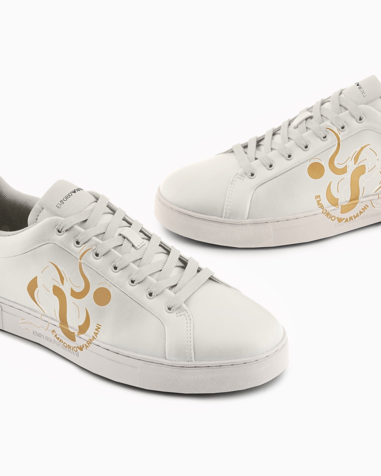 LUNAR NEW YEAR SNAKE-PRINT LEATHER SNEAKERS - 5