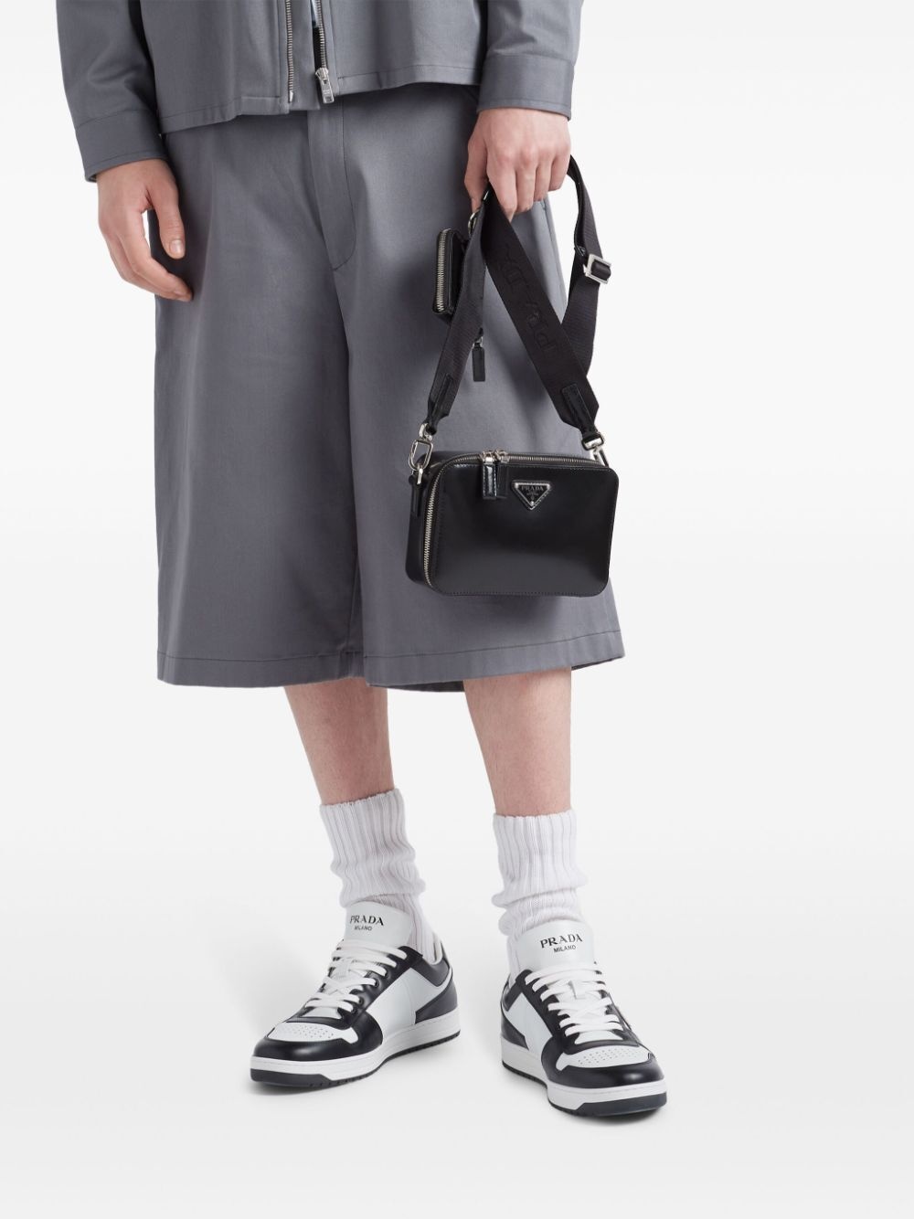 Prada Men Two-Tone Downtown Sneakers - 5