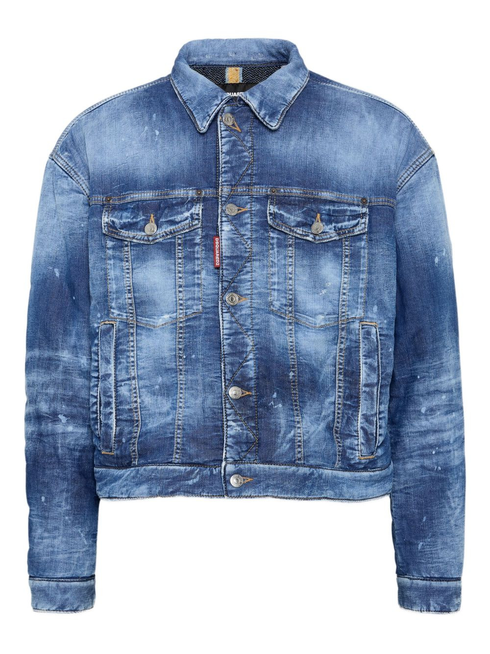 padded denim jacket - 1