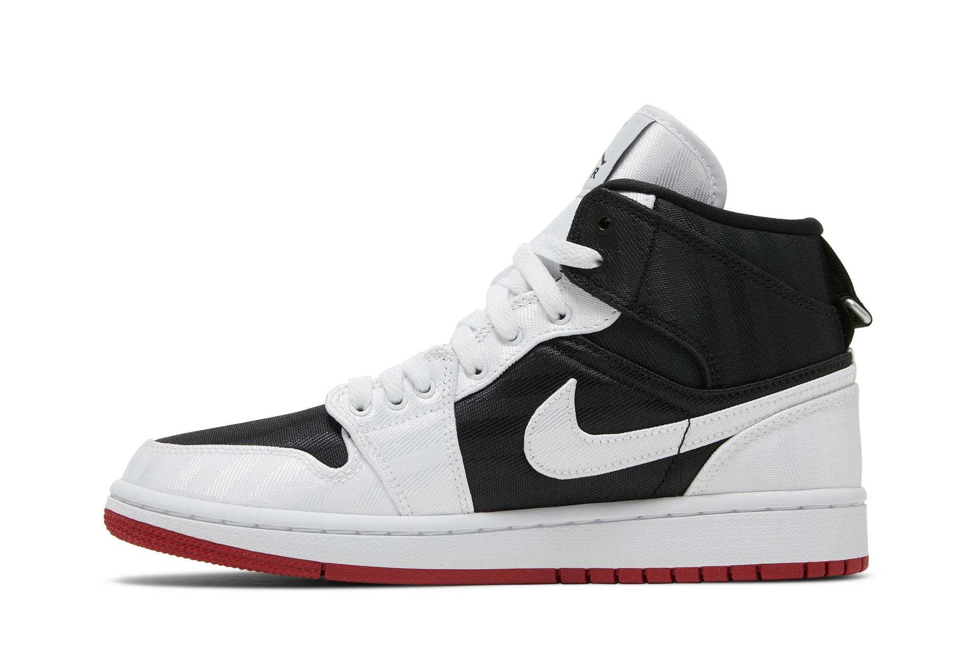 Wmns Air Jordan 1 Mid SE Utility 'White Black Gym Red' - 3