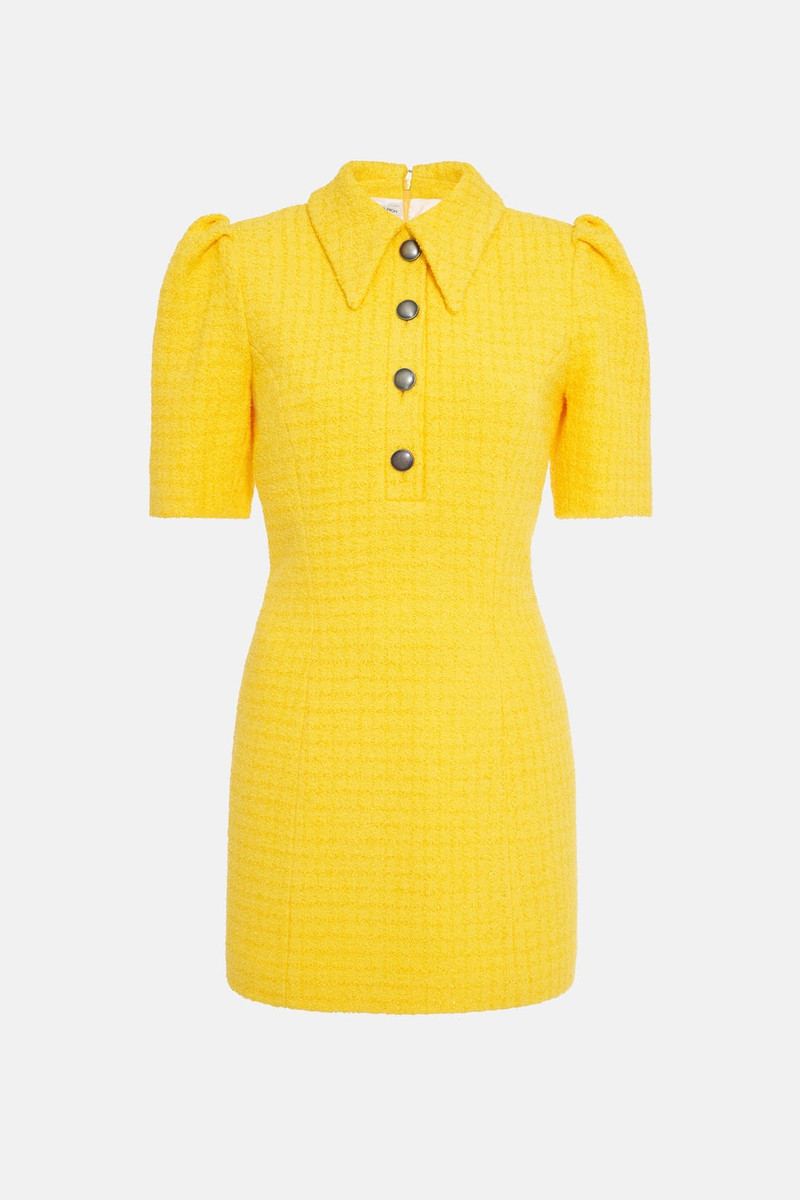 CHECKED TWEED BOUCLE MINI DRESS 1