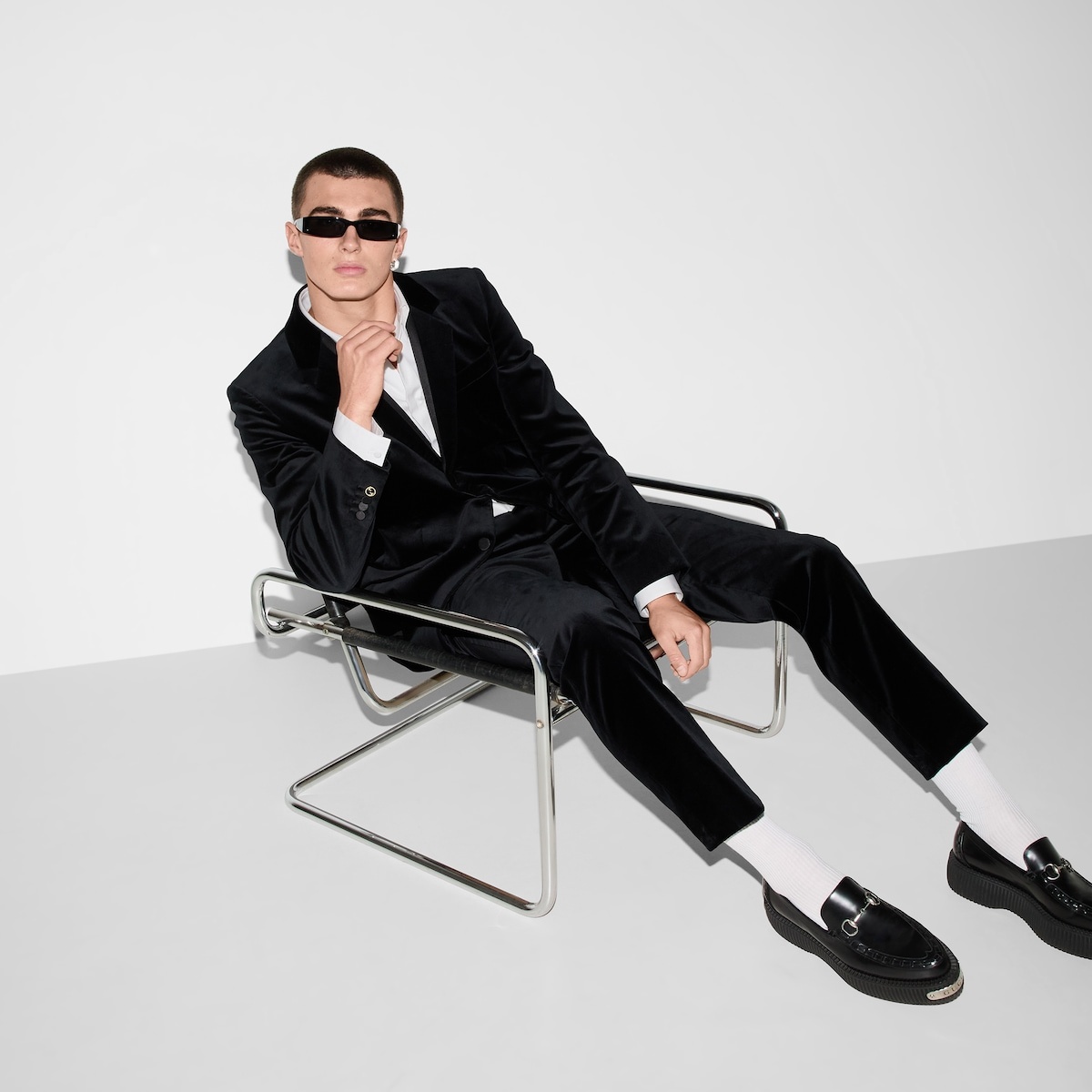 Stretch velvet tuxedo - 7