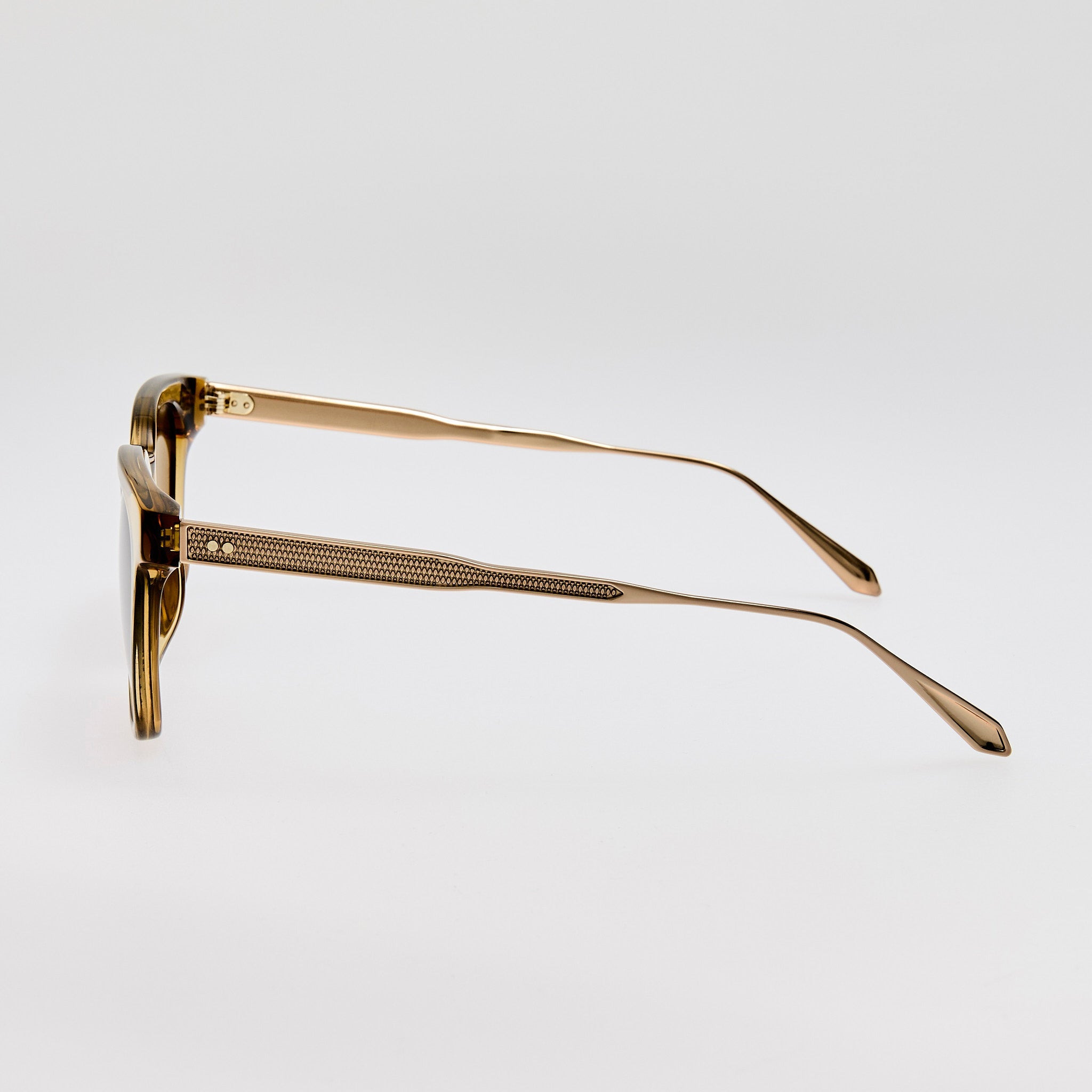 Evan Sunglasses in Khaki and Gold - 4