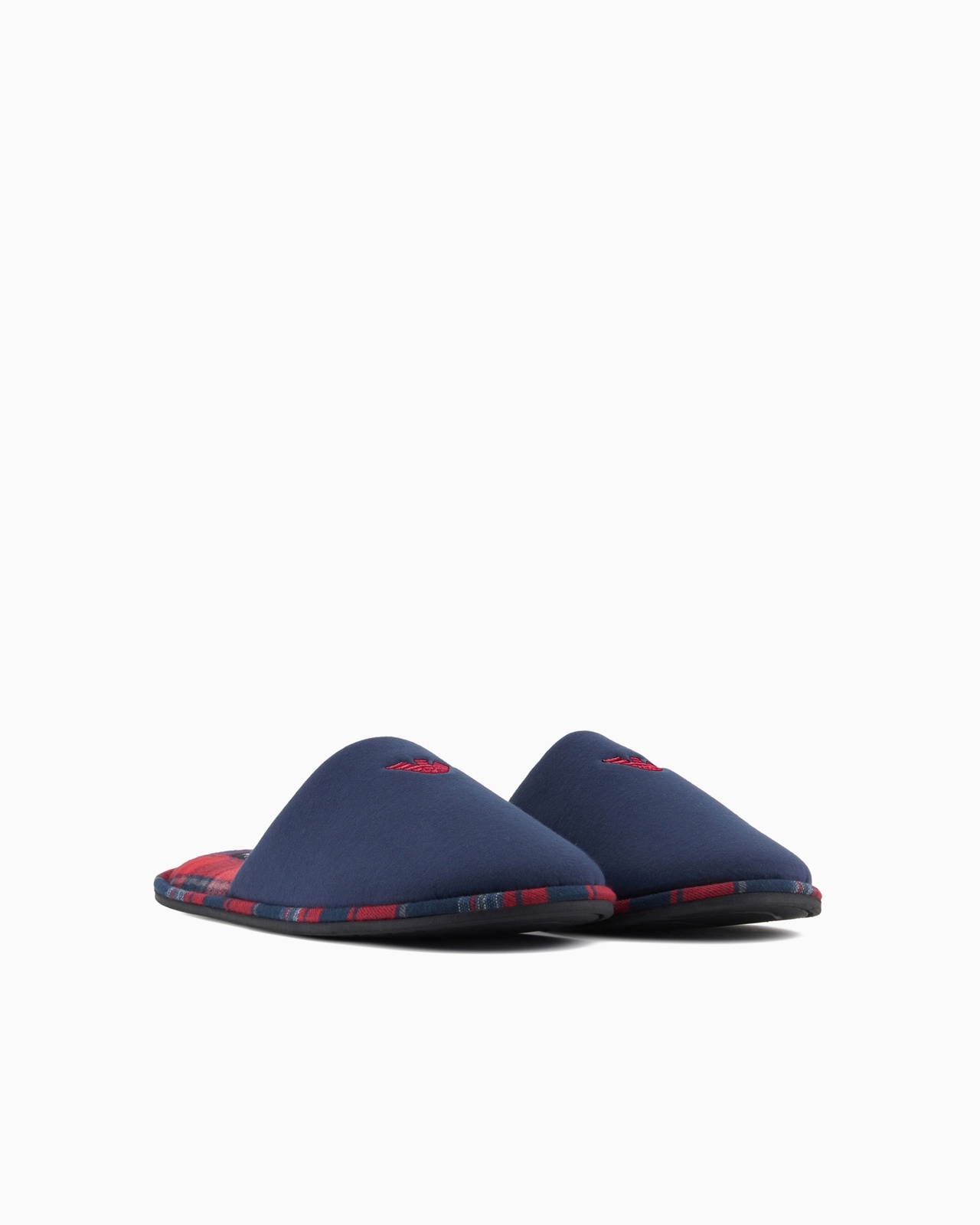 SLIPPERS WITH TARTAN DETAILS - 2