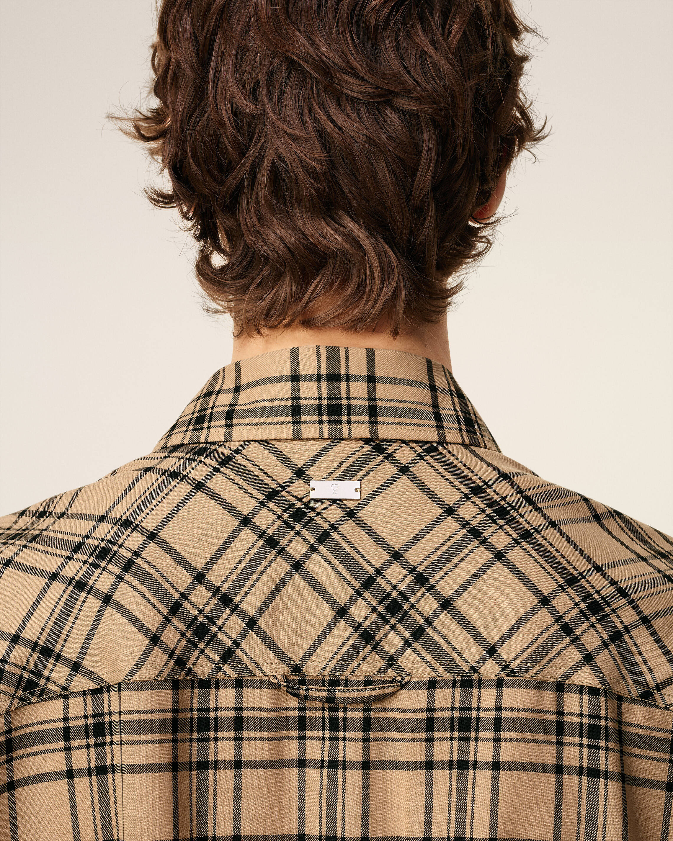 BROWN WOOL CHECKED LUMBERJACK SHIRT - 10